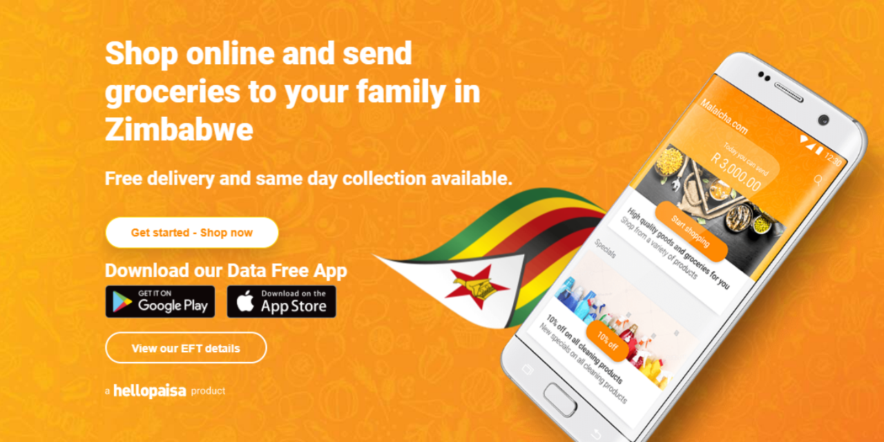 Innovative app, Malaicha helps Zimbabweans in South Africa send groceries back home .  