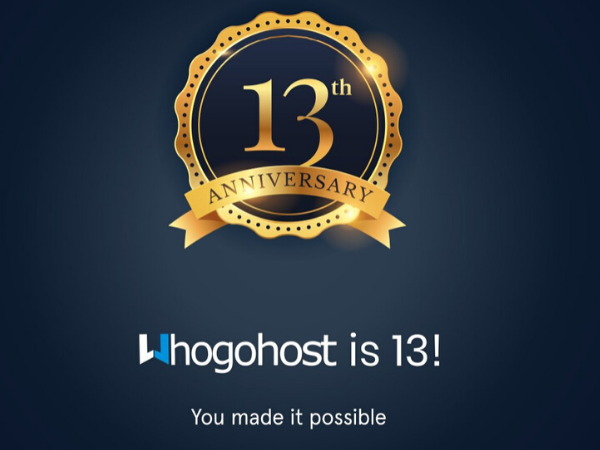 Whogohost, Africa's top domain registrar clocks 13years today.