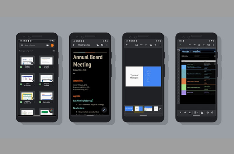 Google Turns Out Dark Mode on G Suite Applications.