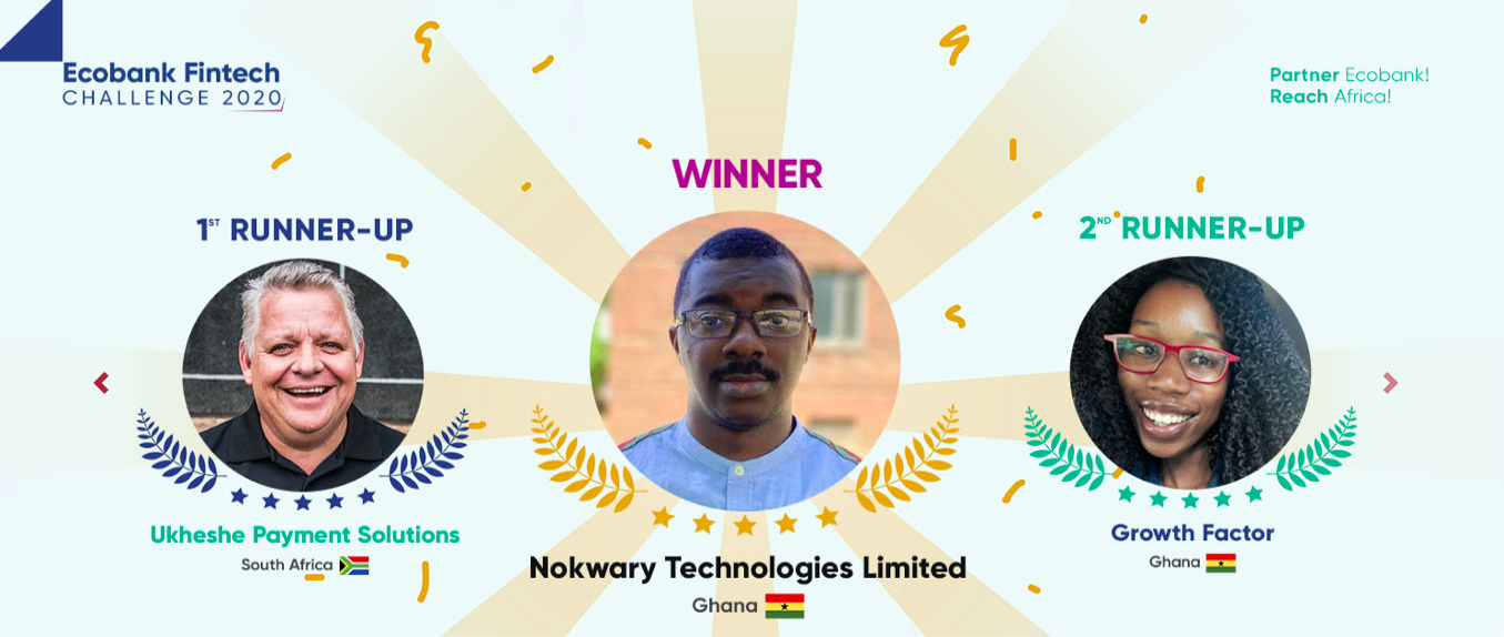 Ghanaian startup, Nokwary Technologies emerges winner at Ecobank Fin-tech Challenge 2020, taking home $10,000.