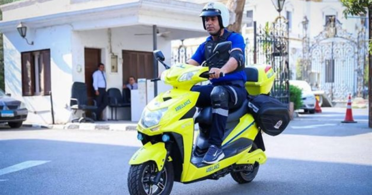 In Effort to Cut Carbon Emissions, Egypt Introduces E-scooters to its Ambulance Fleet