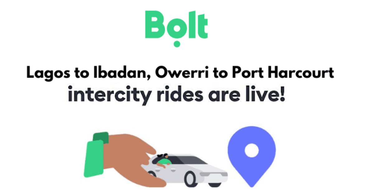 Bolt Nigeria Launches the First Ride-Hailing Inter-City Service, Offers 20% Discount