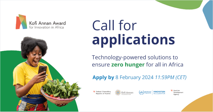 Applications for the Kofi Annan Award for Innovation in Africa Close in Two Days
