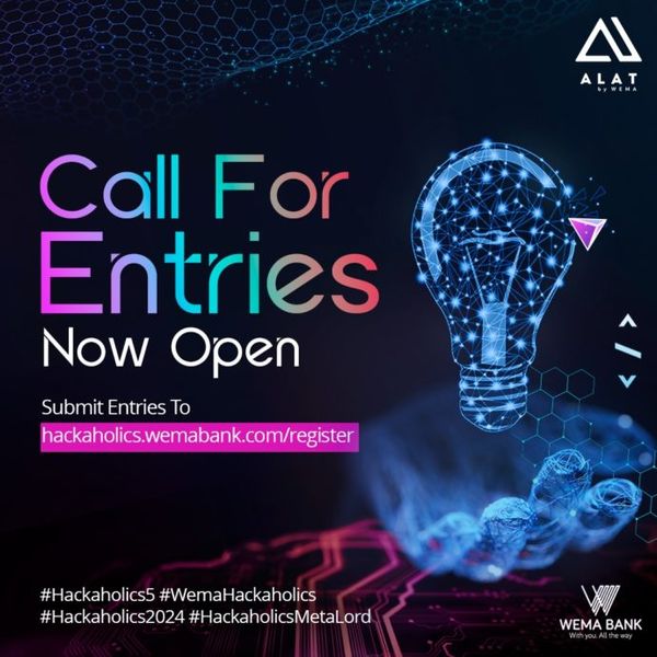 Wema Bank Announces Call for Entries for Hackaholics 5.0, the Youth-Focused Tech Competition