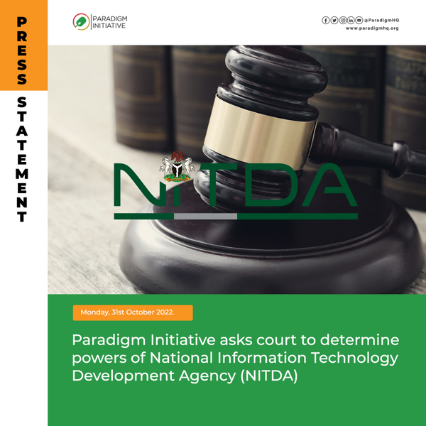 Pan-African digital rights agency, Paradigm Initiative files lawsuit against NITDA 